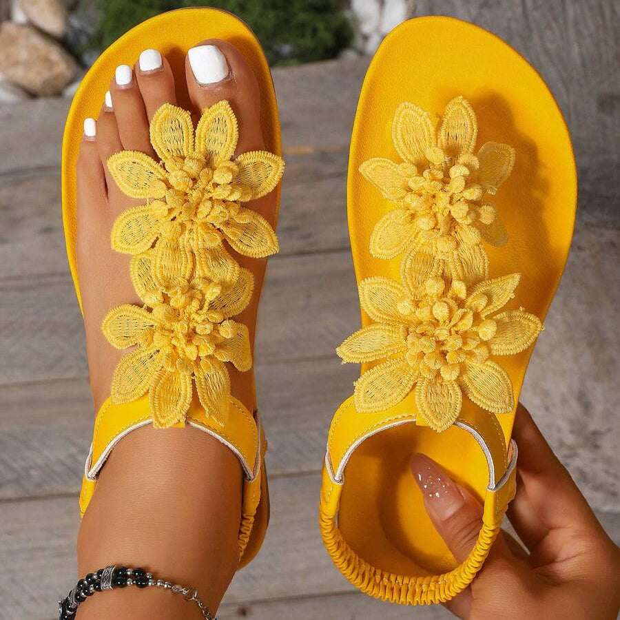 Sofia | Sandalias Ortopédicas con Flores Bordadas