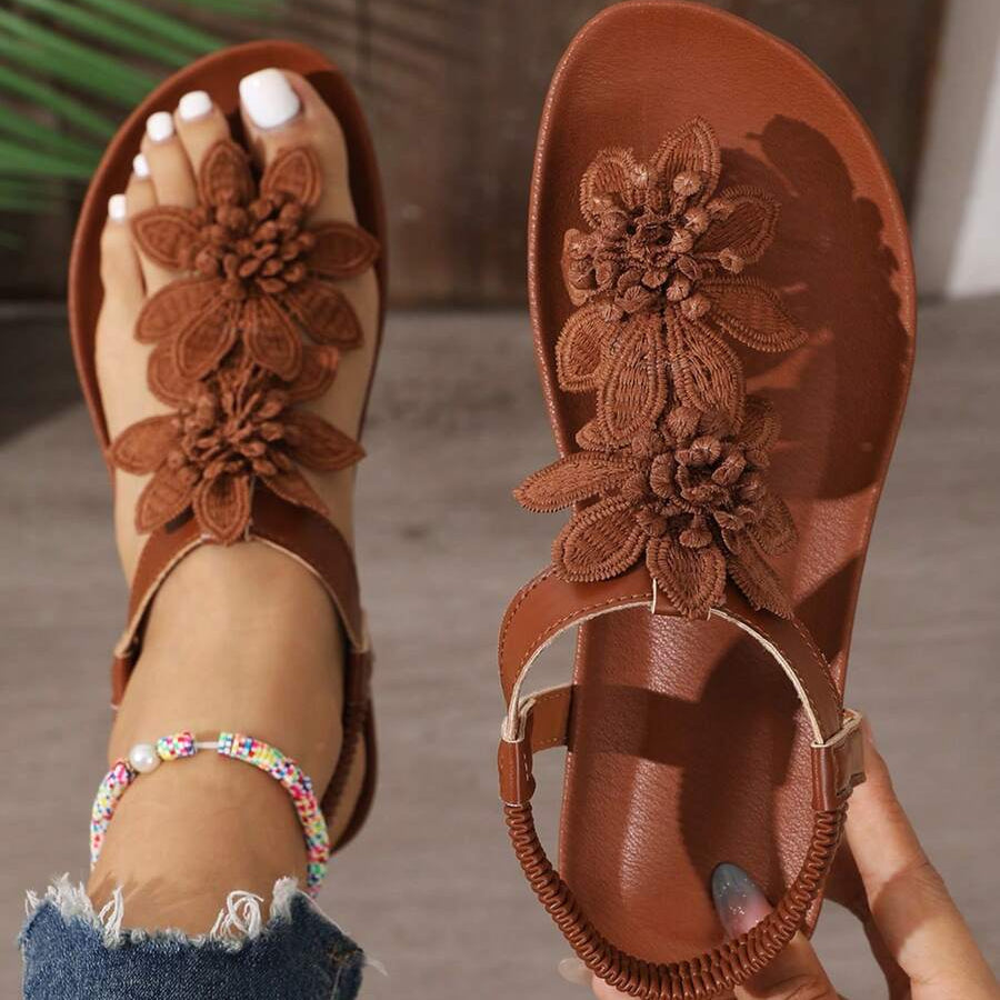 Sofia | Sandalias Ortopédicas con Flores Bordadas