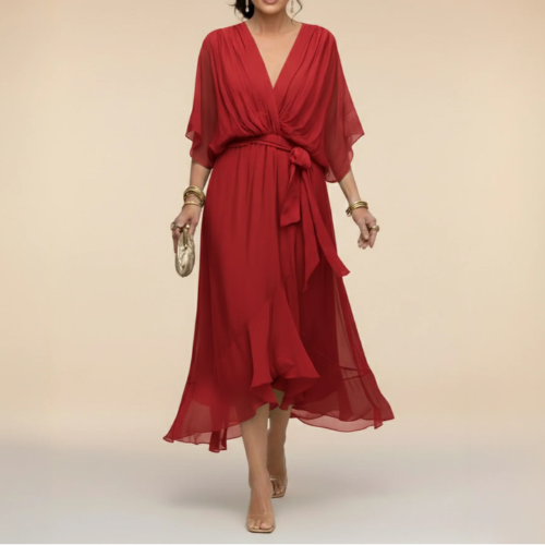 Monica - Vestido con cuello en V