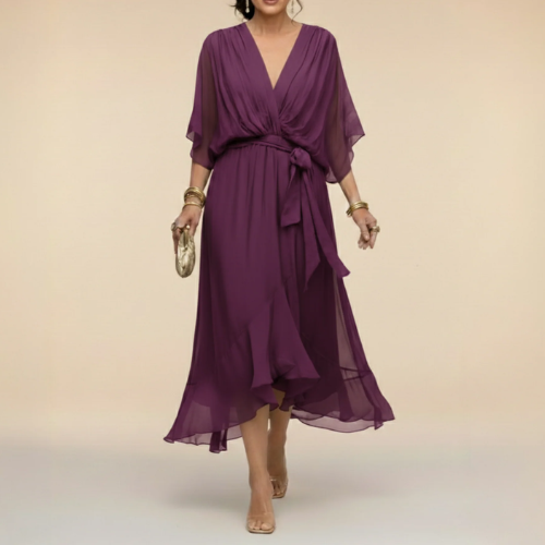 Monica - Vestido con cuello en V