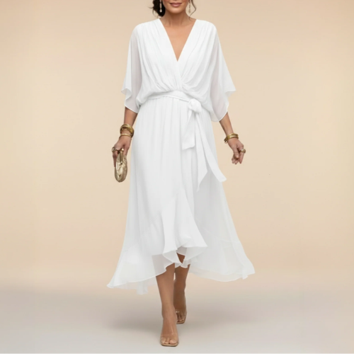 Monica - Vestido con cuello en V