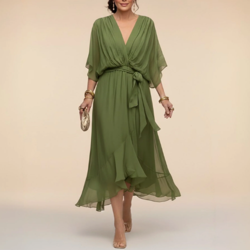 Monica - Vestido con cuello en V