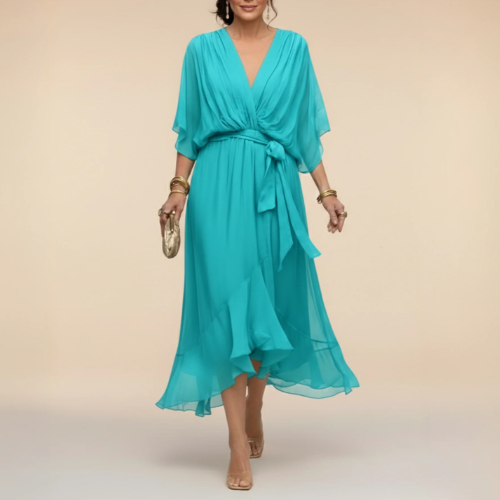 Monica - Vestido con cuello en V