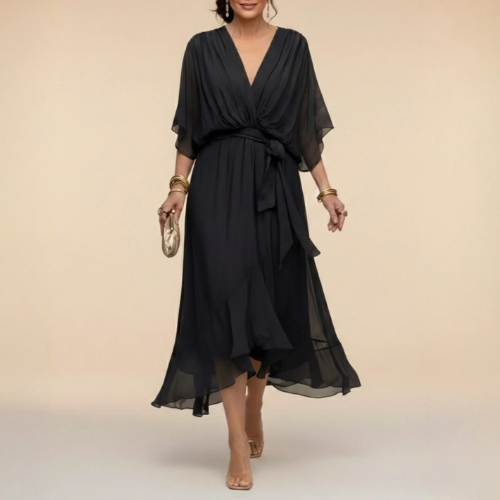 Monica - Vestido con cuello en V