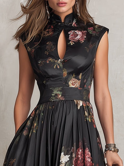 Abito Midi Satin Plissettato